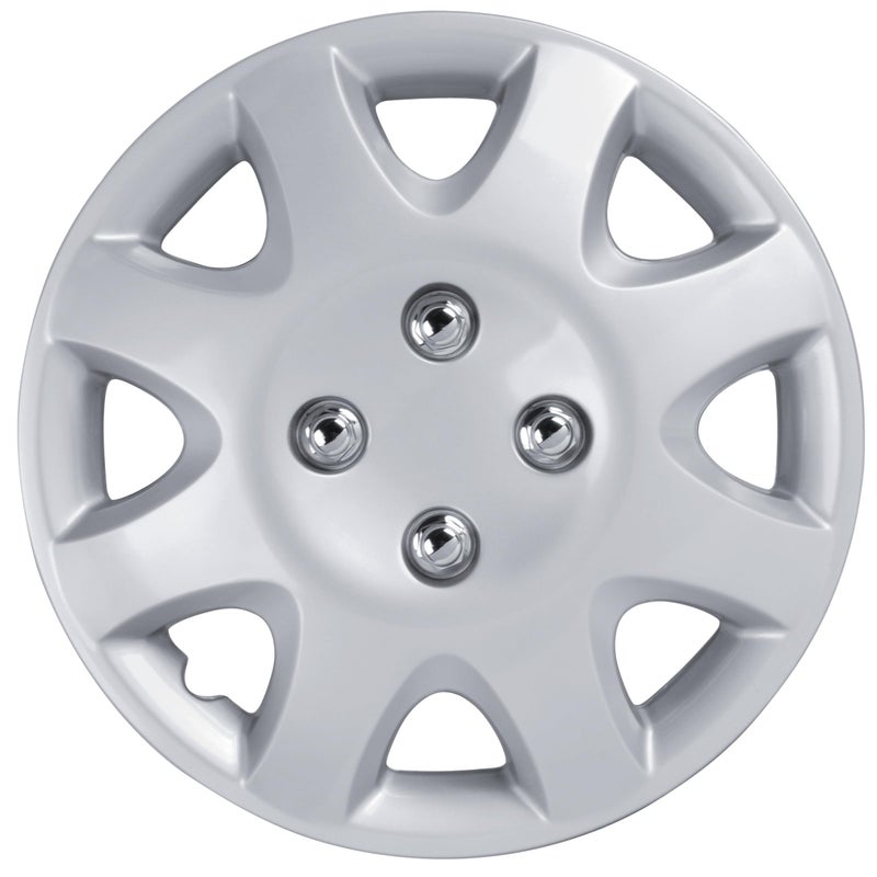BDK 4-Pack 14" Snap-On Hubcaps Wheel Covers, Universal Fit for OEM Factory Replacement Wheels and Rims, Exterior Car Accessories Impact Resistant Automotive Rim Protectors - Multi-Spoke (Set of 4) - Image 2